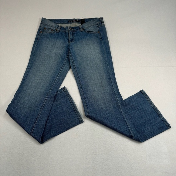 DKNY Downtown Brooklyn Bootcut Jeans Womens Juniors Size 11 Medium Blue Mid Rise - Picture 1 of 12